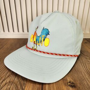Bajio Rooster Performance Snapback Hat Green Rope Beach Surfer Surf Style Casual